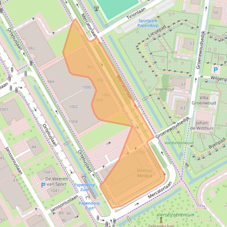 Kaart van postcodegebied 3528BL.