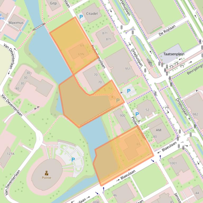 Kaart van postcodegebied 3528BR.