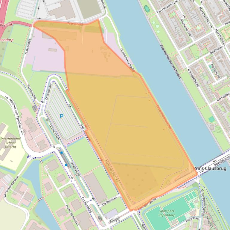 Kaart van postcodegebied 3528RH.