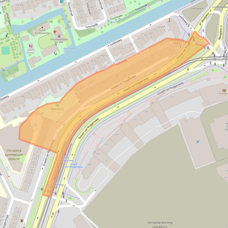 Kaart van postcodegebied 3531AA.