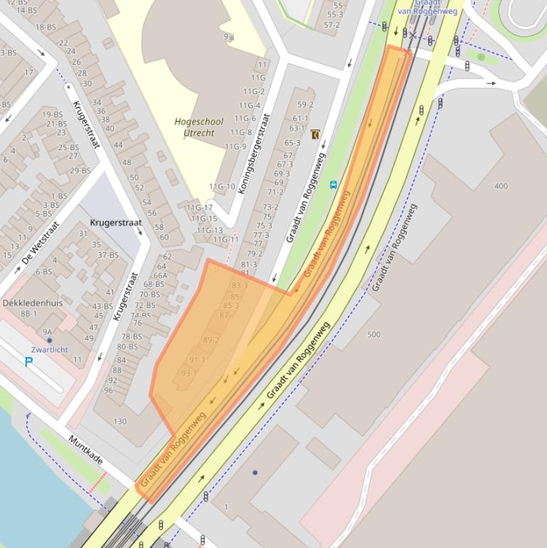 Kaart van postcodegebied 3531AG.