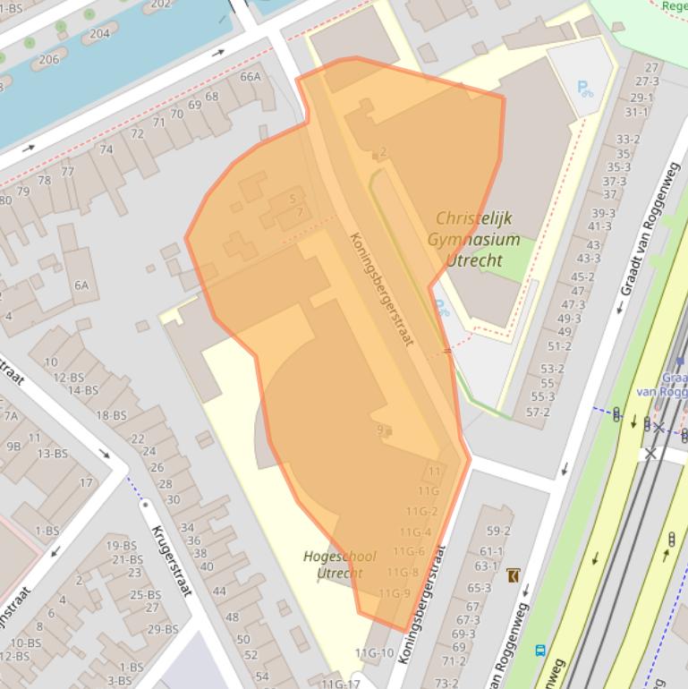 Kaart van postcodegebied 3531AJ.