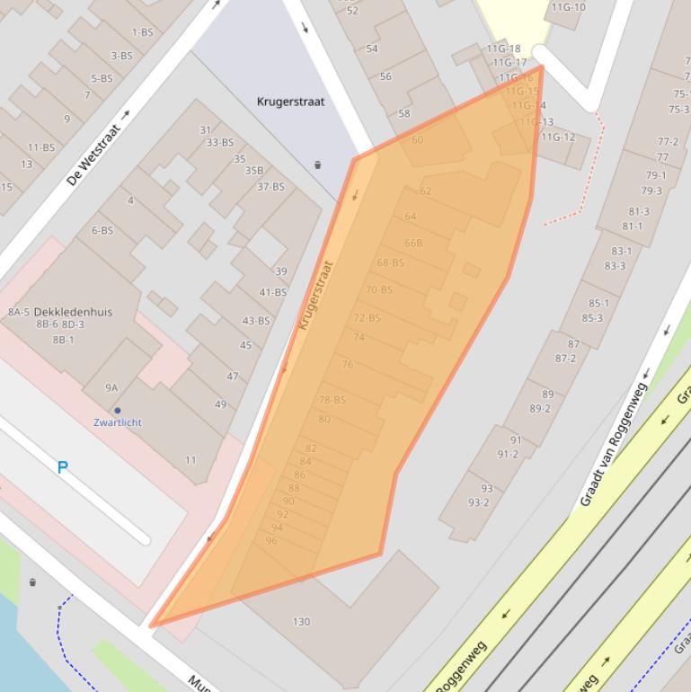 Kaart van postcodegebied 3531AS.