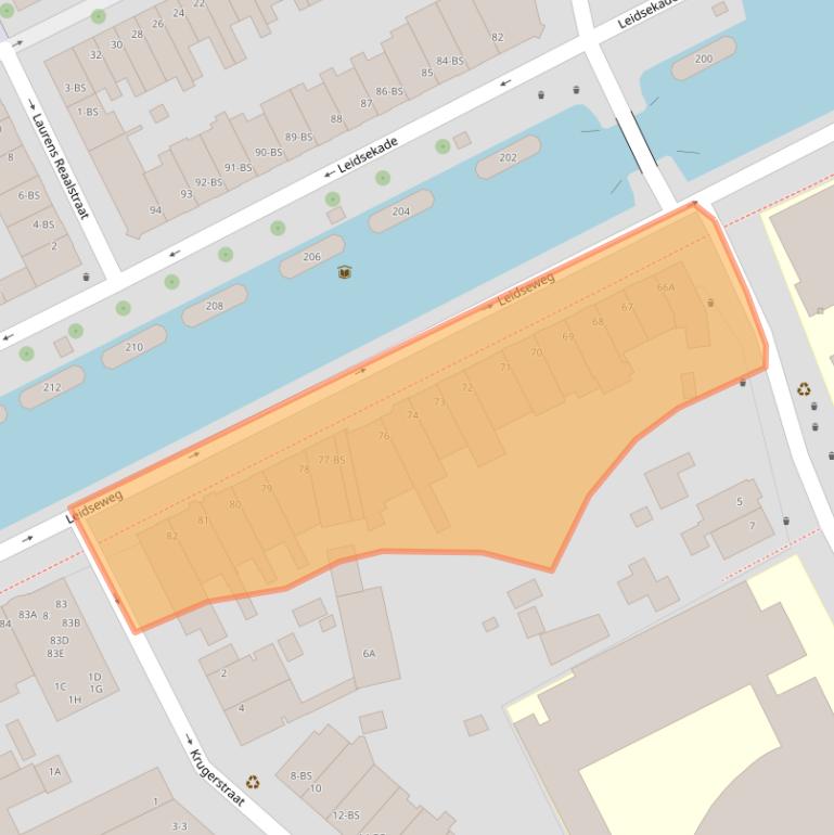 Kaart van postcodegebied 3531BE.