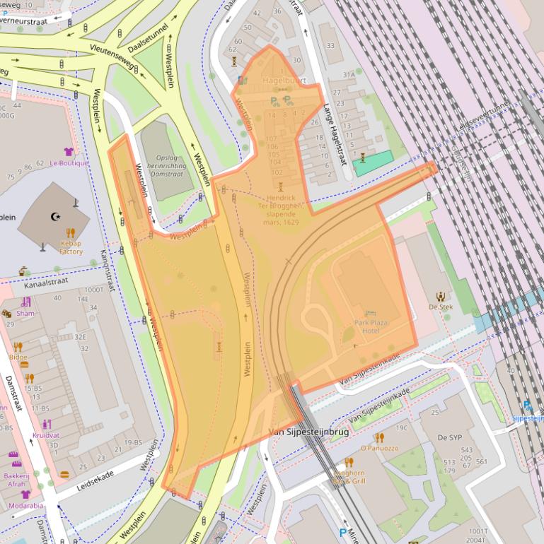 Kaart van postcodegebied 3531BL.