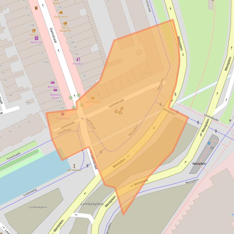Kaart van postcodegebied 3531BN.