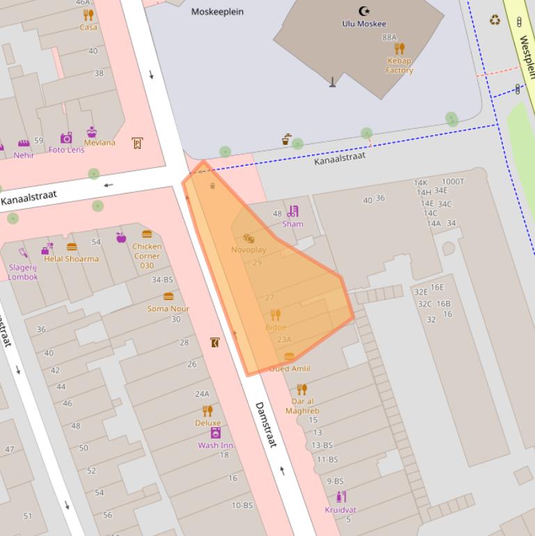 Kaart van postcodegebied 3531BR.