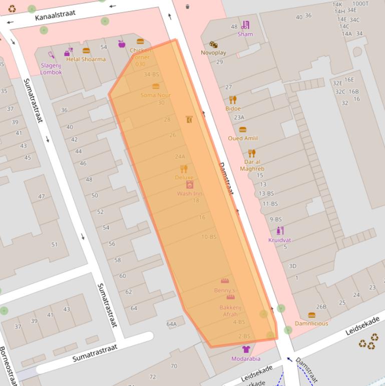 Kaart van postcodegebied 3531BV.