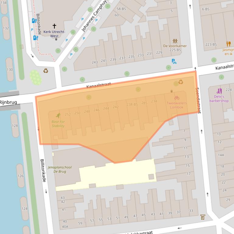 Kaart van postcodegebied 3531CS.