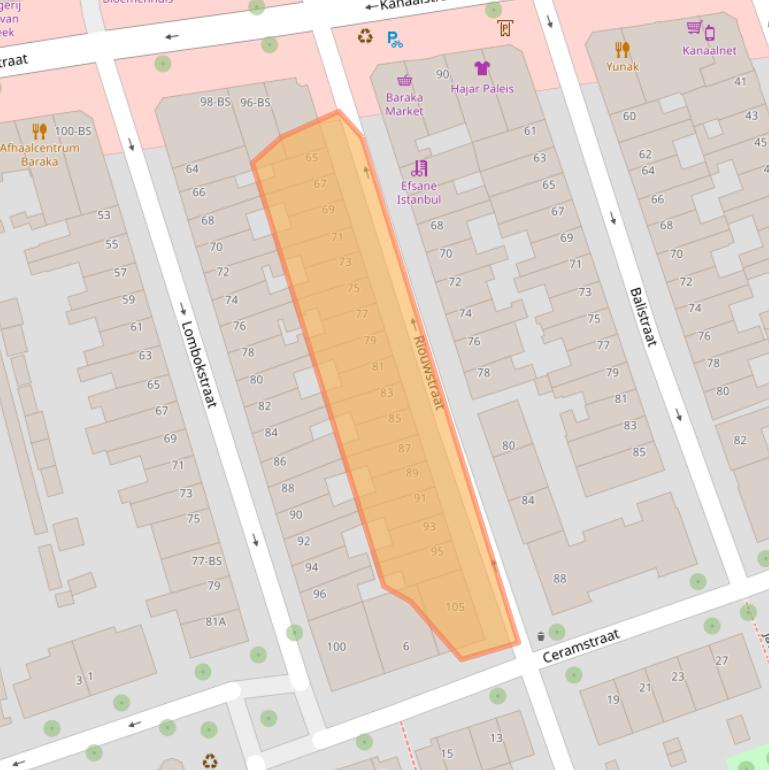 Kaart van postcodegebied 3531CW.