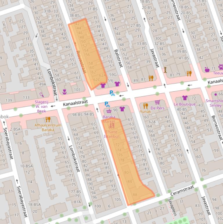 Kaart van postcodegebied 3531CZ.