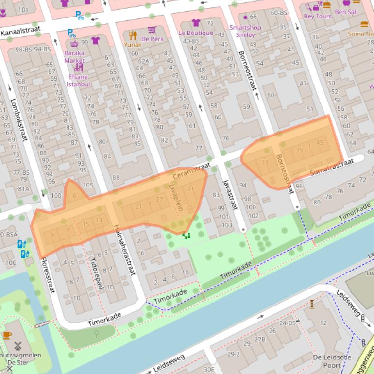 Kaart van postcodegebied 3531DA.