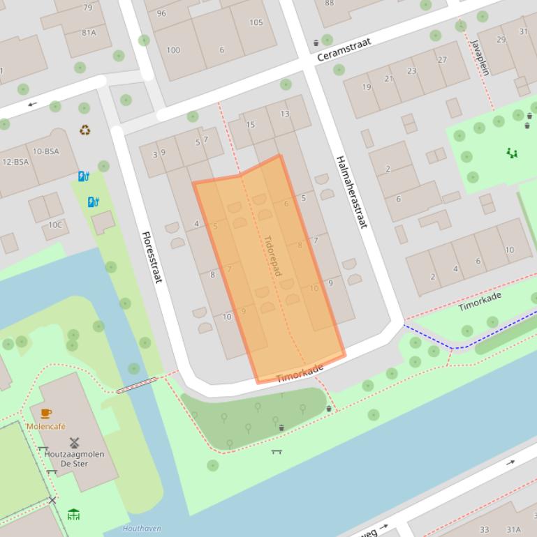 Kaart van postcodegebied 3531DC.