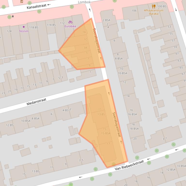 Kaart van postcodegebied 3531EA.