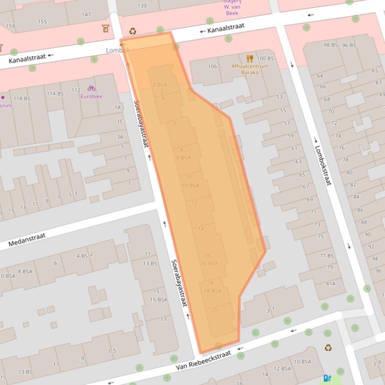 Kaart van postcodegebied 3531EB.