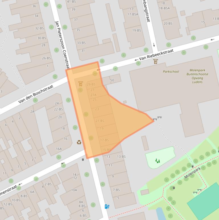 Kaart van postcodegebied 3531EL.