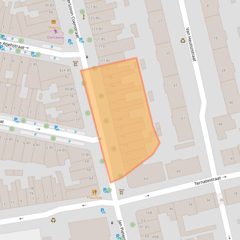 Kaart van postcodegebied 3531ER.