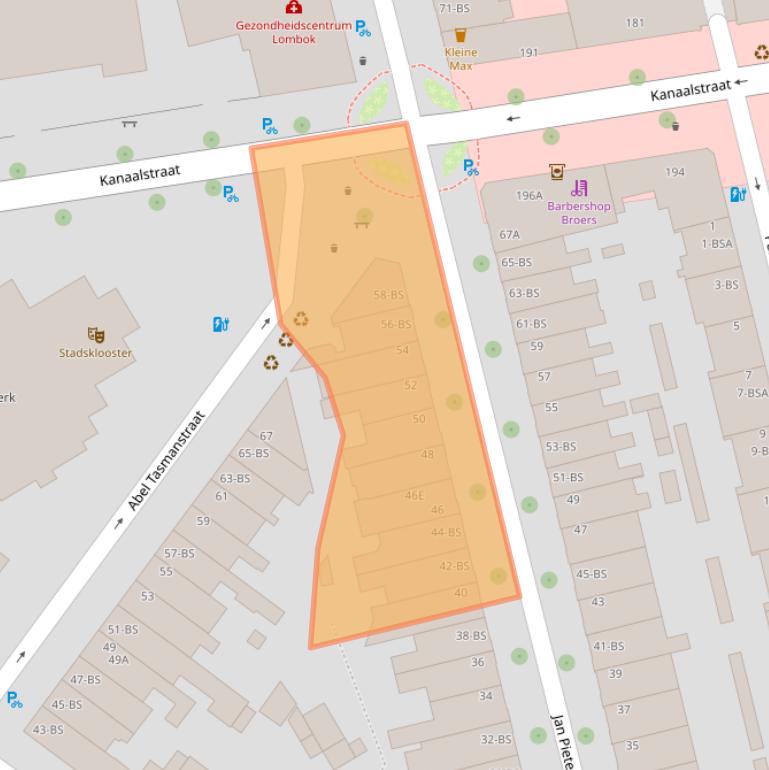 Kaart van postcodegebied 3531EW.