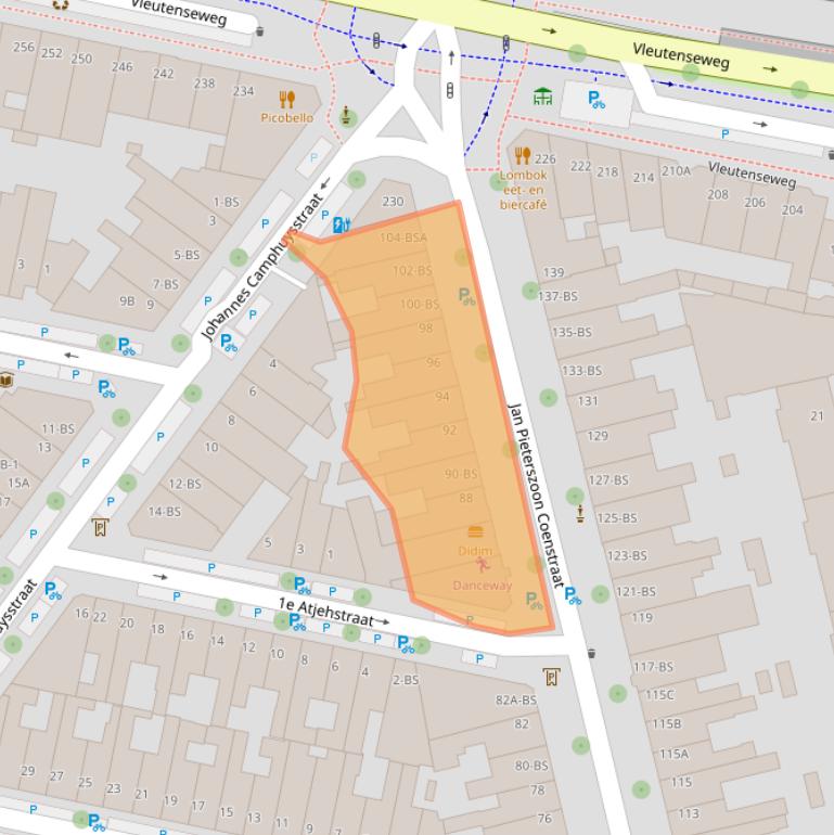 Kaart van postcodegebied 3531EZ.