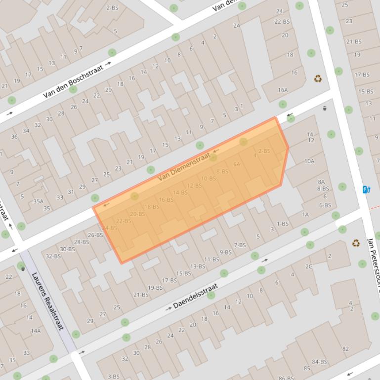 Kaart van postcodegebied 3531GH.