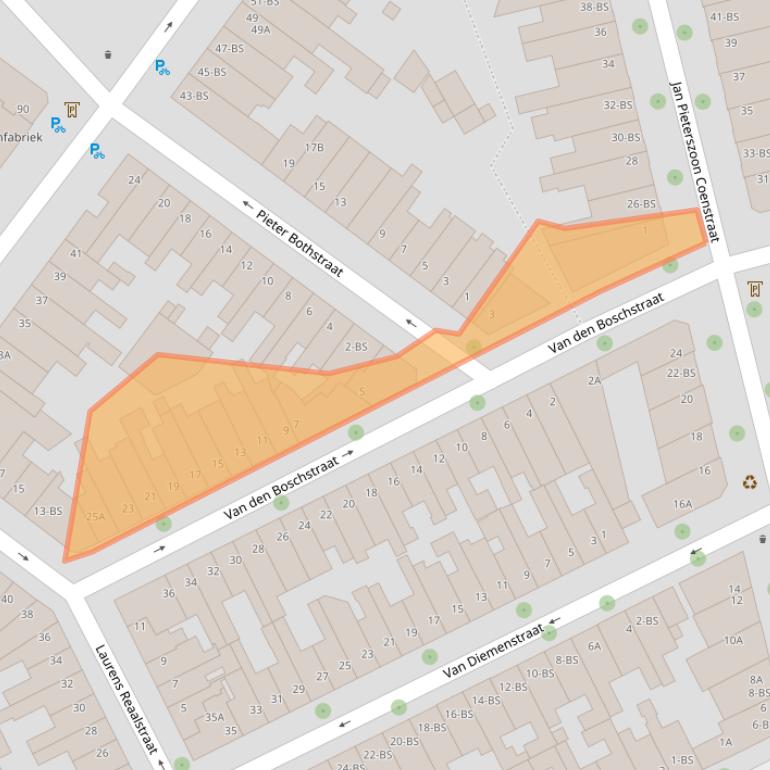 Kaart van postcodegebied 3531GK.
