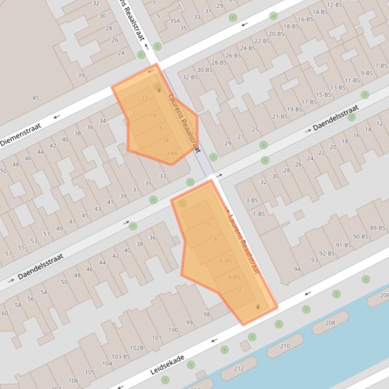 Kaart van postcodegebied 3531GN.