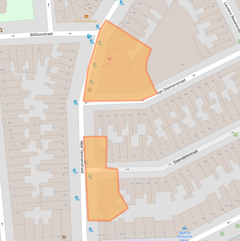 Kaart van postcodegebied 3531GR.