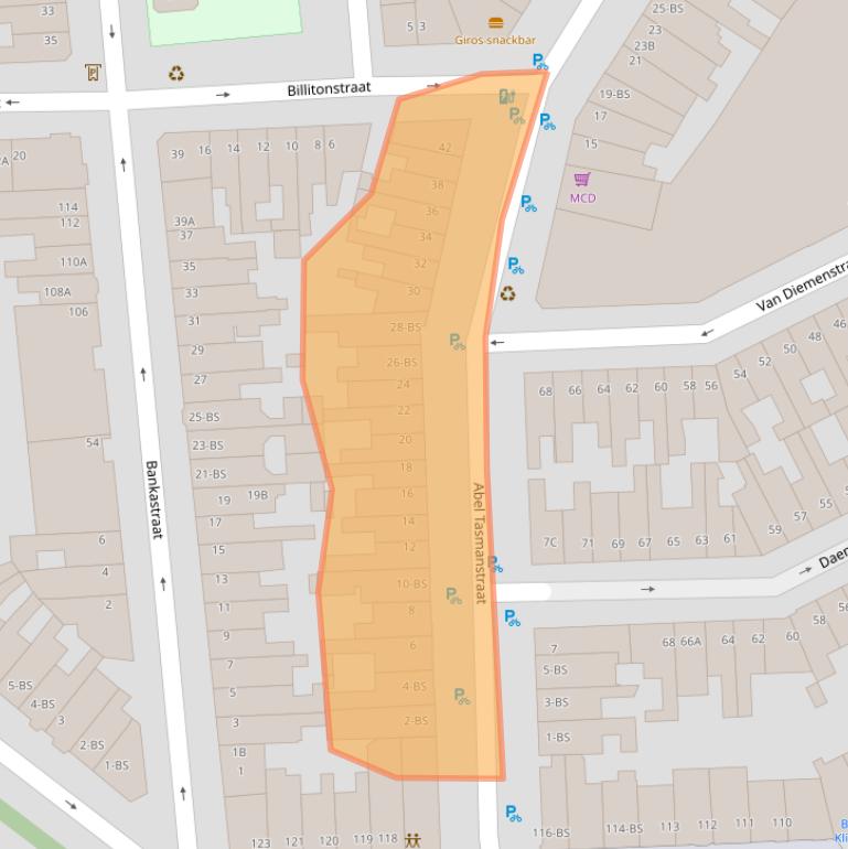 Kaart van postcodegebied 3531GV.
