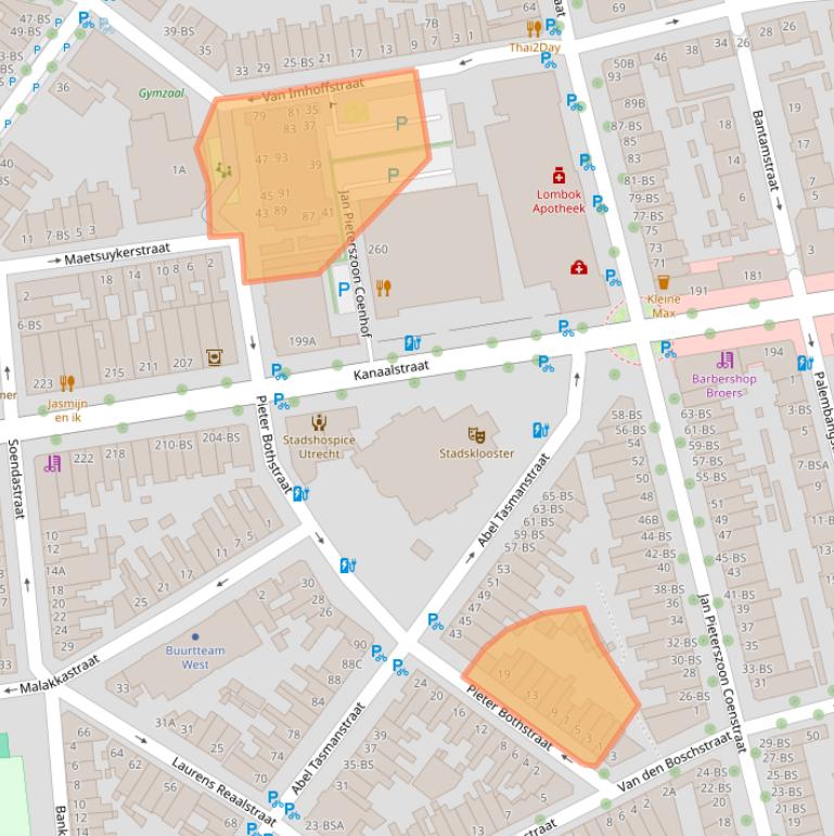 Kaart van postcodegebied 3531GX.