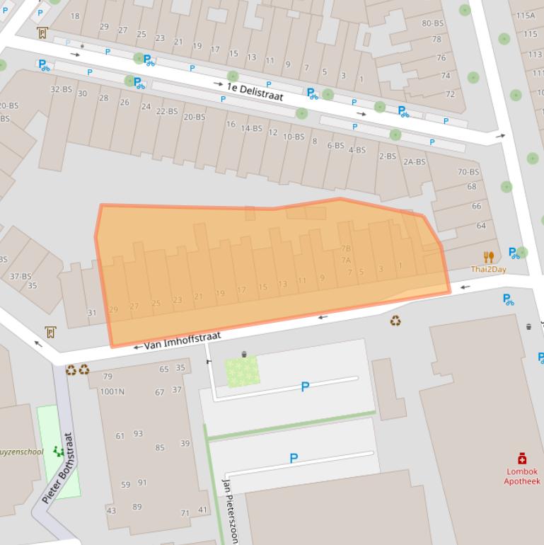 Kaart van postcodegebied 3531HT.