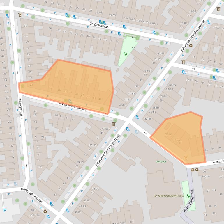 Kaart van postcodegebied 3531HV.