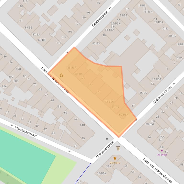 Kaart van postcodegebied 3531JD.