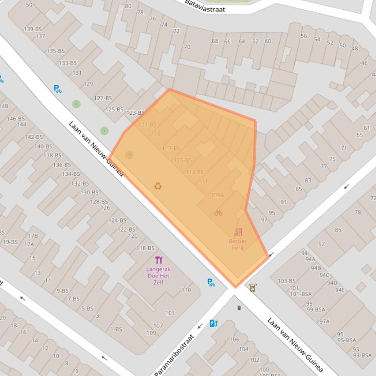 Kaart van postcodegebied 3531JG.