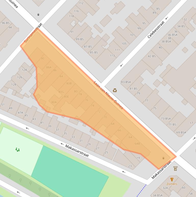 Kaart van postcodegebied 3531JM.