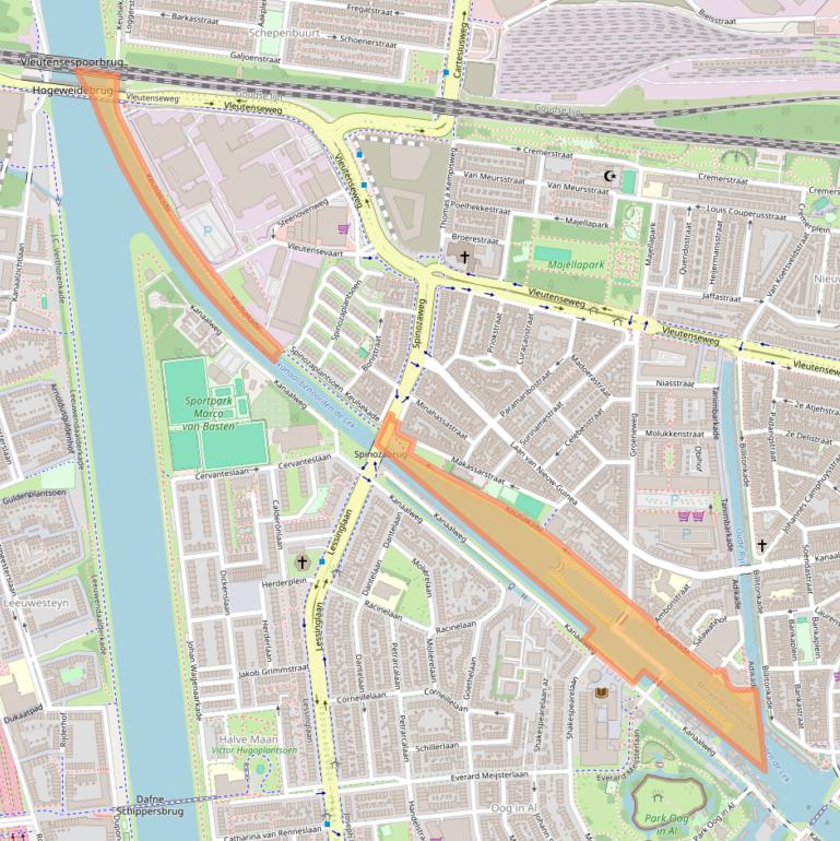 Kaart van postcodegebied 3531JZ.