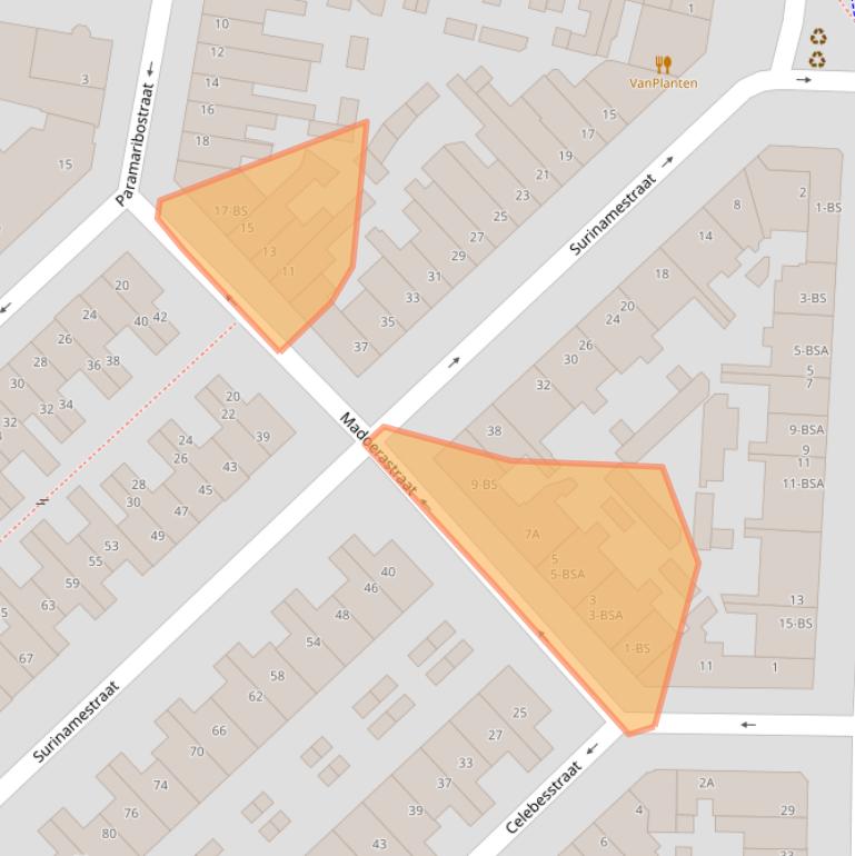 Kaart van postcodegebied 3531KE.