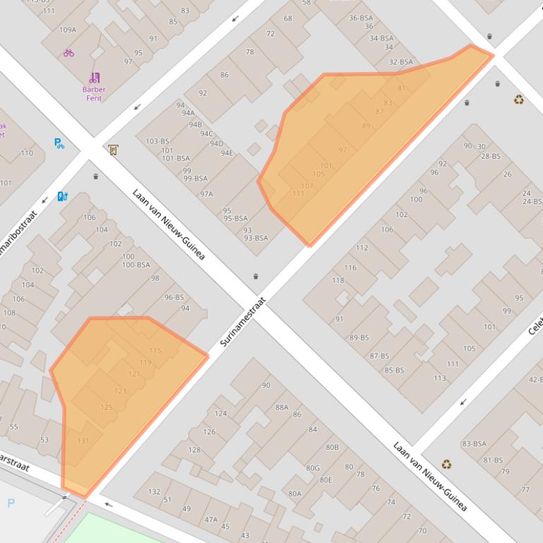 Kaart van postcodegebied 3531KK.