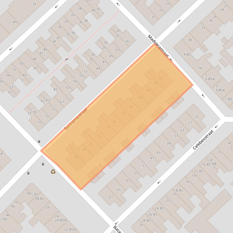 Kaart van postcodegebied 3531KM.