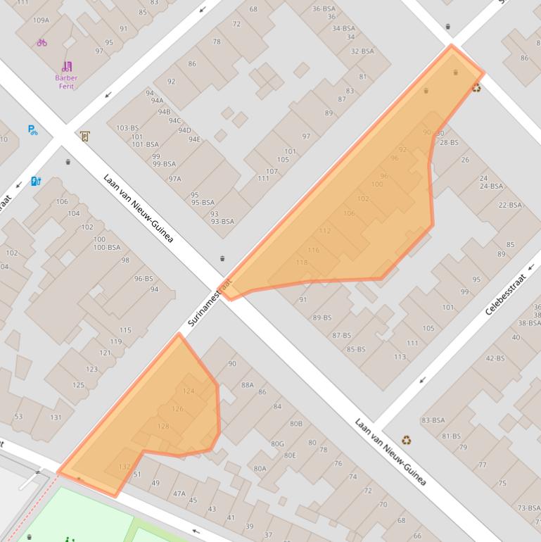 Kaart van postcodegebied 3531KN.