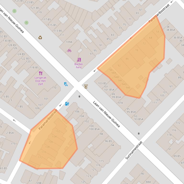 Kaart van postcodegebied 3531KT.