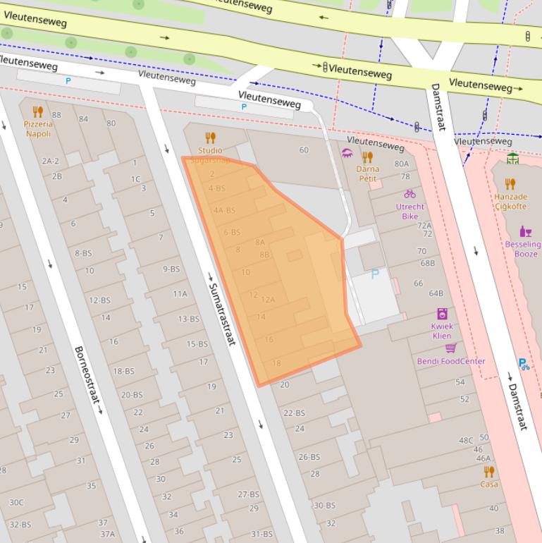 Kaart van postcodegebied 3531PC.