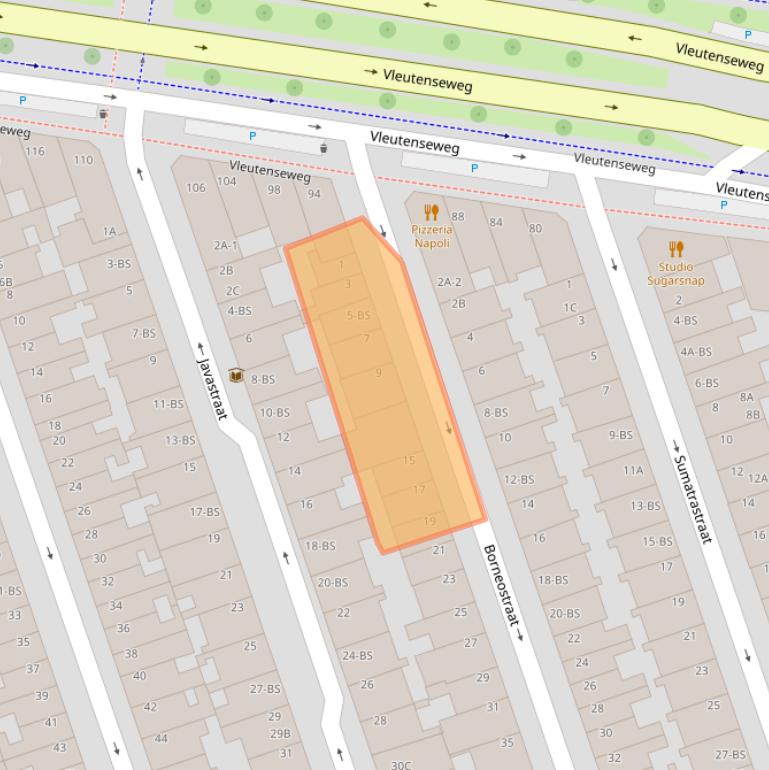 Kaart van postcodegebied 3531PE.