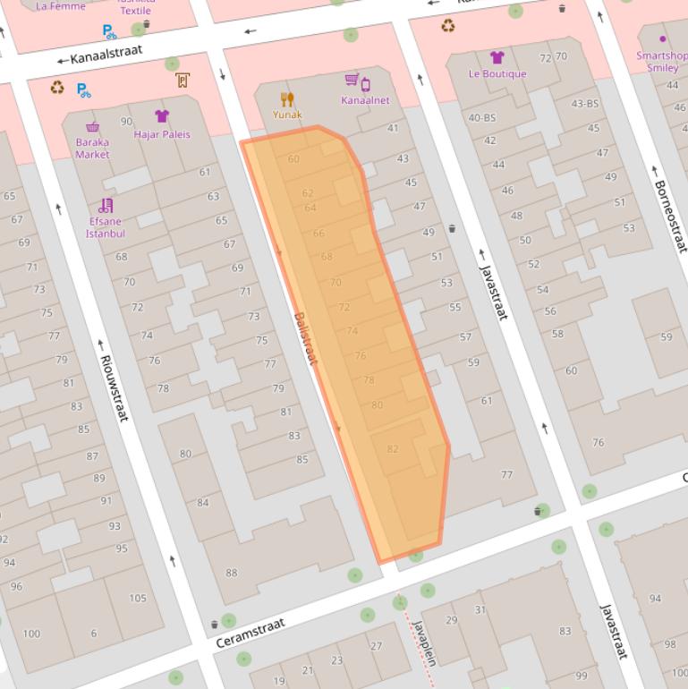 Kaart van postcodegebied 3531PZ.