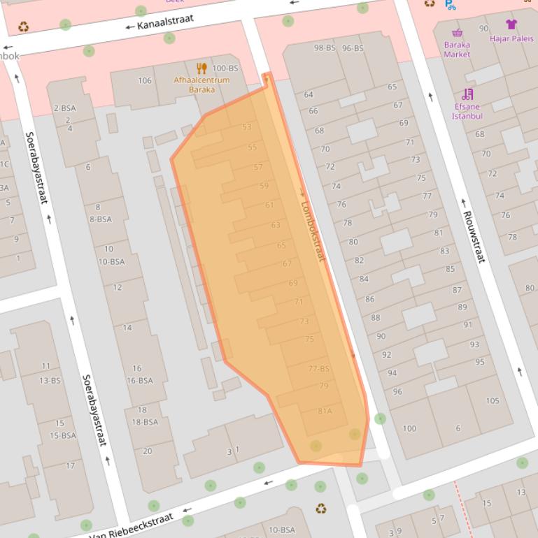 Kaart van postcodegebied 3531RC.
