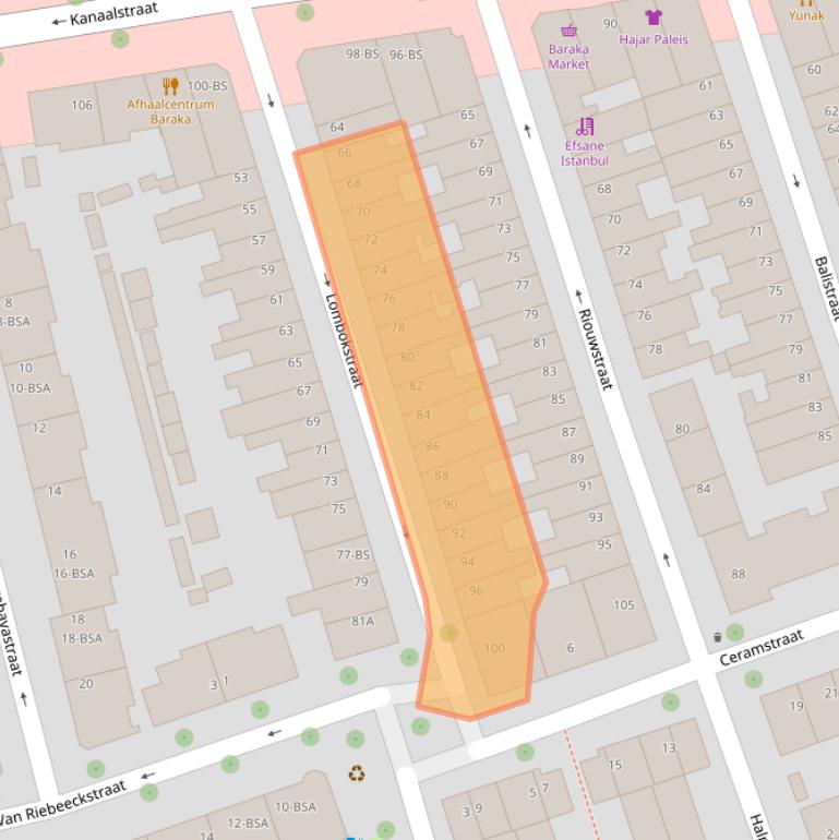 Kaart van postcodegebied 3531RG.