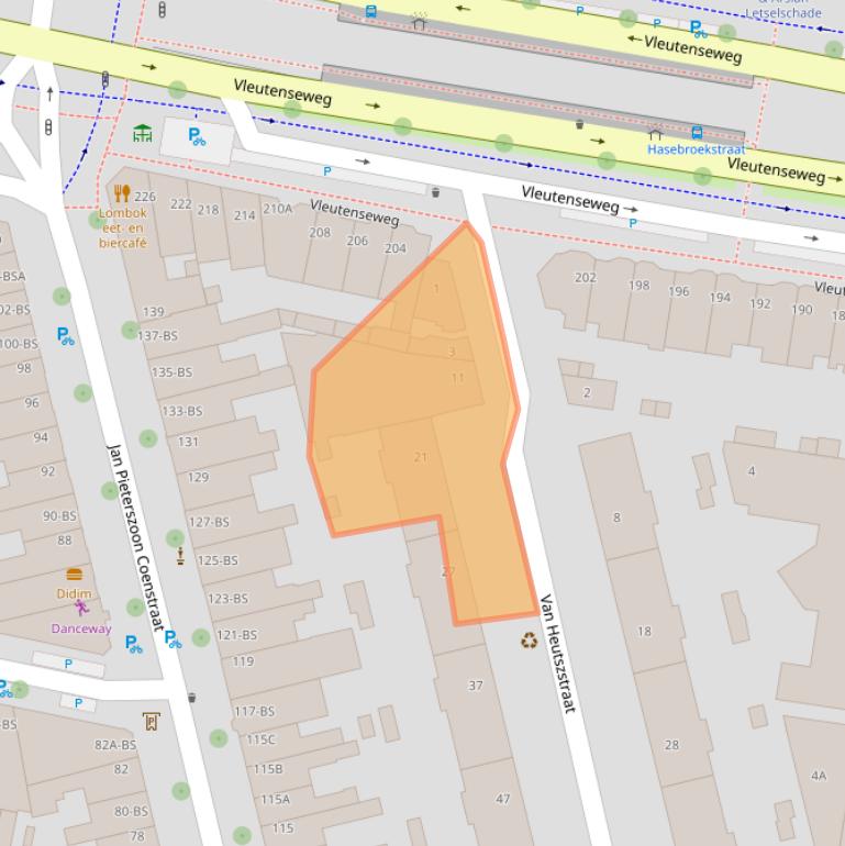 Kaart van postcodegebied 3531RP.