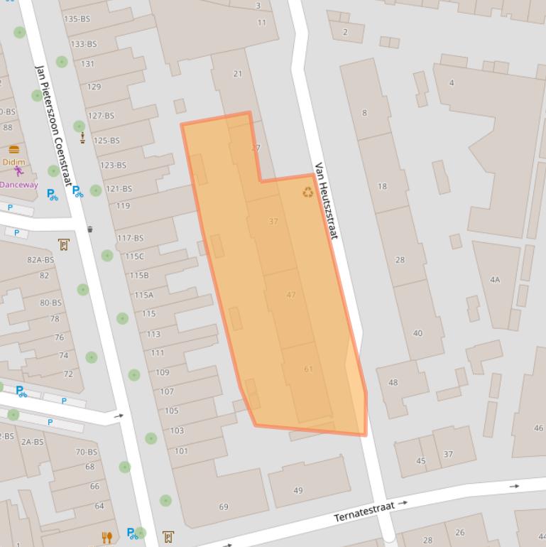 Kaart van postcodegebied 3531RR.