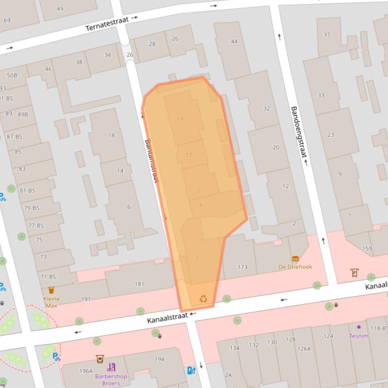 Kaart van postcodegebied 3531RT.