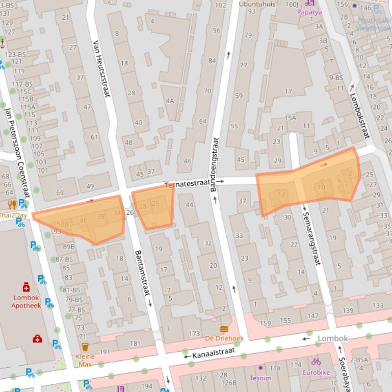 Kaart van postcodegebied 3531RZ.