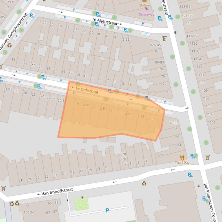 Kaart van postcodegebied 3531SM.